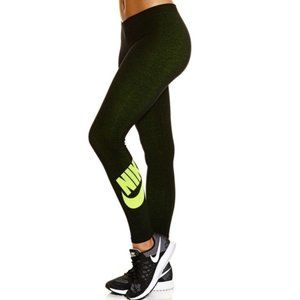 NIKE Leg-a-see Logo Leggings Dark Green Medium